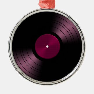 ピンクのレコードのアルバム メタルオーナメント