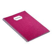 ピンクのレザーノート ノートブック (右側)