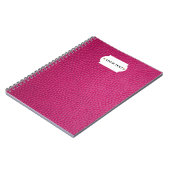 ピンクのレザーノート ノートブック (左側)