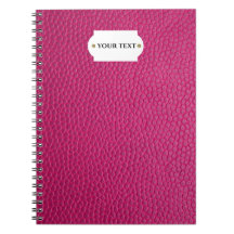 ピンクのレザーノート