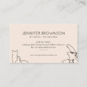 ピンクのレスキュー獣犬ねこ魚うさぎ鳥 名刺 (裏面)