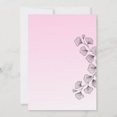 ピンクのレッツブランチ、ブランチとバブル 招待状 (裏面)