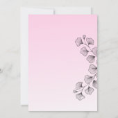 ピンクのレッツ・ブランチ ブランチとバブル 招待状 (裏面)