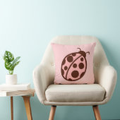 ピンクのレディバグ枕 クッション (椅子)