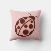 ピンクのレディバグ枕 クッション (裏面)