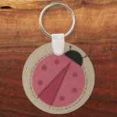 ピンクのレディバグ キーホルダー (正面)