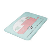 ピンクのレトロのキャンピングカーのバス・マット バスマット (アングル)