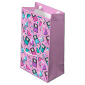 ピンクのレトロゲーム スモールペーパーバッグ (裏面アングル)