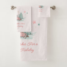 ピンクのレトロトラック水の色クリスマスツリー