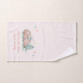 ピンクのレトロトラック水の色クリスマスツリー バスタオルセット (ハンドタオル)