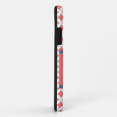 ピンクのレトロパターンおよびカスタムな引用文の場合 Case-Mate iPhoneケース (裏面/右)