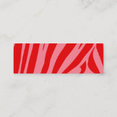 ピンクのレトロヴィンテージディスプレイシャワーカードの挿入 スキニー名刺 (裏面)