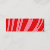 ピンクのレトロヴィンテージベビーシャワーレジストリカード スキニー名刺 (裏面)