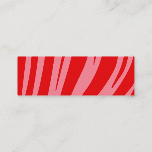 ピンクのレトロヴィンテージベビーシャワーレジストリカード スキニー名刺 (裏面)