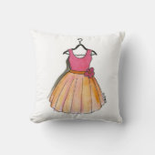ピンクのレトロヴィンテージ1950s50sパーティープロムドレス クッション (正面)