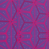 ピンクのレトロ幾何学模様 壁紙 (縫い目)