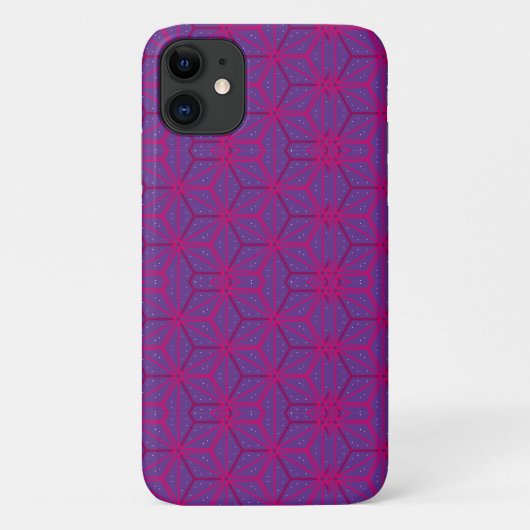 ピンクのレトロ幾何学模様 Case-Mate iPhoneケース (裏面)