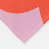 ピンクのレトロ線モダン抽象芸術ブラシ形状 フリースブランケット (角)