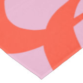 ピンクのレトロ線モダン抽象芸術ブラシ テーブルクロス (アングル)