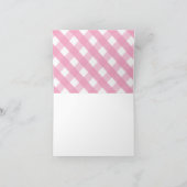 ピンクのレモネパーソナライズされたード折り畳みノートカード サンキューカード (内部)