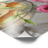 ピンクのレモネードのアフタヌーンティーポスター フォトプリント            (角)