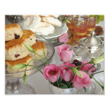 ピンクのレモネードのアフタヌーンティーポスター