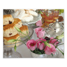 ピンクのレモネードのアフタヌーンティーポスター フォトプリント           