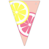 ピンクのレモネードのパーティー、黄色およびピンク バンティングフラッグ (第1の旗)