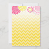 ピンクのレモネードの招待状の日光の最初誕生日 招待状 (裏面)