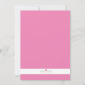 ピンクのレモネードの第2誕生日のシェブロンの招待状 招待状 (裏面)