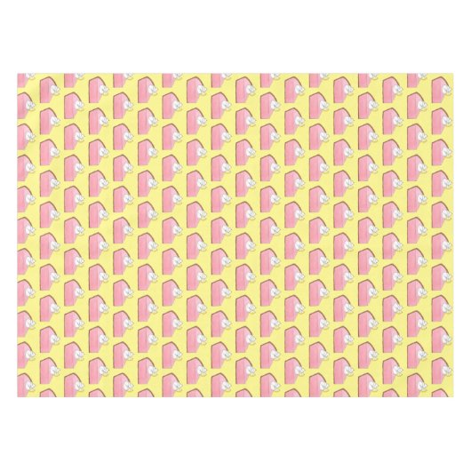 ピンクのレモネードアイスボックスレモンパイスライスピクニックフード テーブルクロス (正面(横))