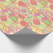 ピンクのレモネードパターン ラッピングペーパー (角)