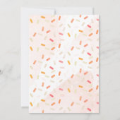 ピンクのレモネードポップシクルガールベビーシャワー 招待状 (裏面)