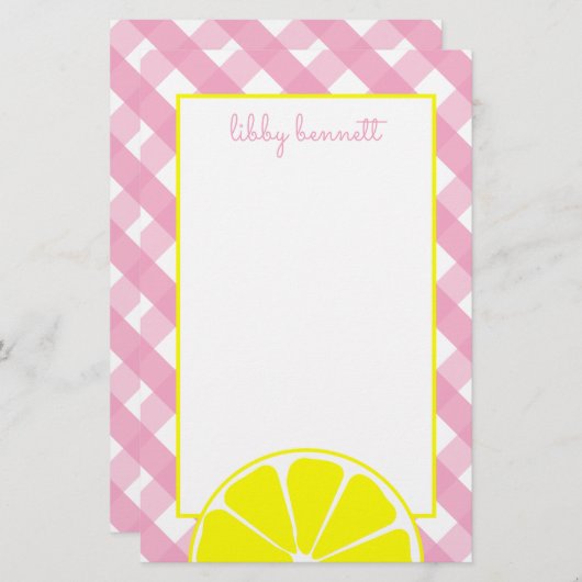 ピンクのレモネード文パーソナライズされた具 (正面/裏面)