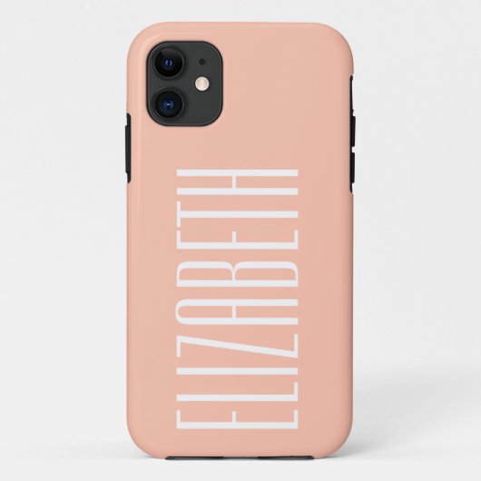 ピンクのレモネード無地のカラー |ミニマリスト名 Case-Mate iPhoneケース (裏面)