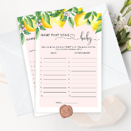 ピンクのレモンの名前その歌の赤ちゃんシャワーのゲーム