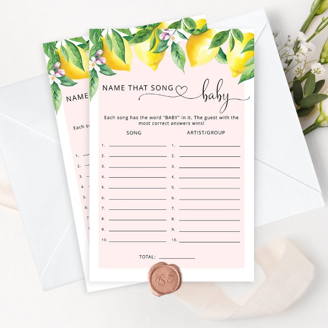 ピンクのレモンの名前その歌の赤ちゃんシャワーのゲーム (クリエイターアップロード済み)