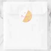 ピンクのレモンスライス ラウンドシール (バッグ)