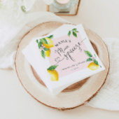 ピンクのレモンママのメイン絞りベビーシャワーナプキン スタンダードカクテルナプキン