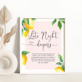 ピンクのレモンレイトナイトおむつ ポスター