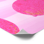 ピンクのレモン夏のフルーツ明お洒落るい ポスター (角)