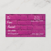 ピンクのレンガのギフトカード 割引カード (裏面)