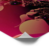 ピンクのレースのスパイラル ポスター (角)