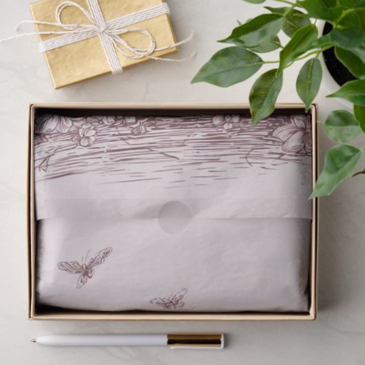 ピンクのレースのハロウィーンでドレープされたデコページ幽霊 薄葉紙 (ギフト)