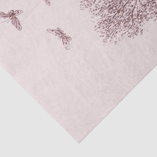 ピンクのレースのハロウィーンでドレープされたデコページ幽霊 薄葉紙 (詳細)