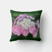 ピンクのレース帽あじさい花 – 枕 (裏面)