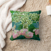 ピンクのレース帽あじさい花 – 枕 (ブランケット)