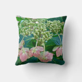 ピンクのレース帽あじさい花 – 枕 (裏面)