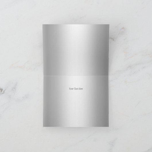 ピンクのレース＆クロス 洗礼 お礼カード サンキューカード (内部)