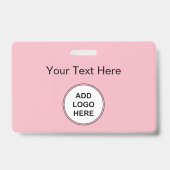 ピンクのロゴのバッジ バッジ (裏面)